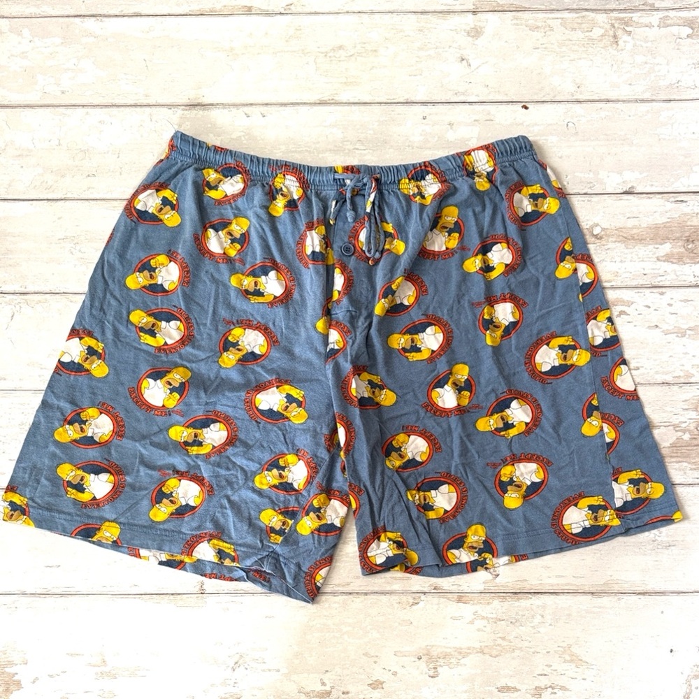The Simpsons L/G Men’s Pajama Shorts Homer Everyone is Stupid Pjs Size Large